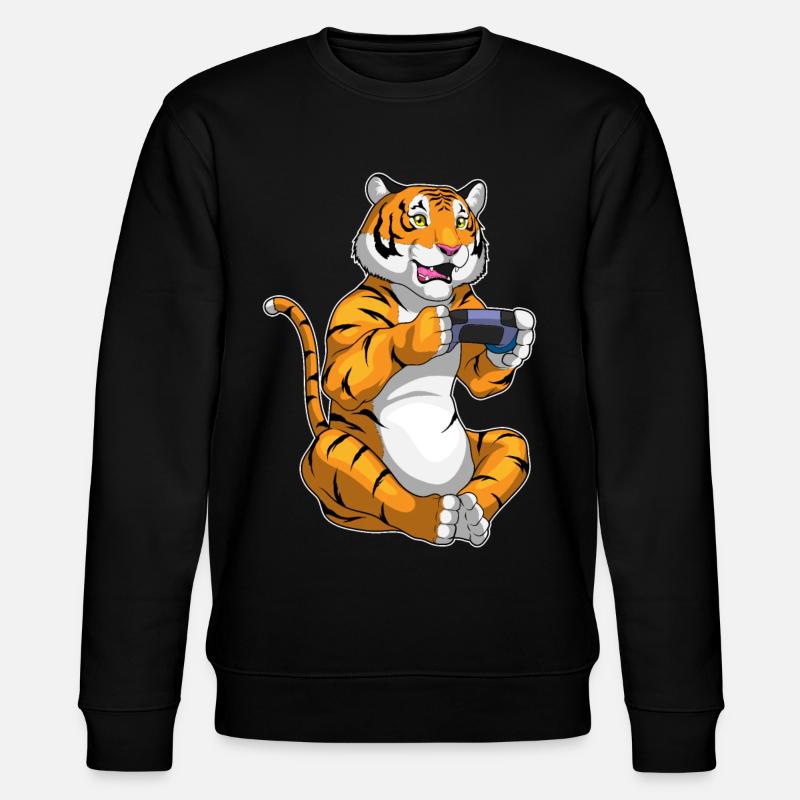 Tiger Gamer Controller - Stanley/Stella Unisex Bio-Sweatshirt CHANGER - Schwarz