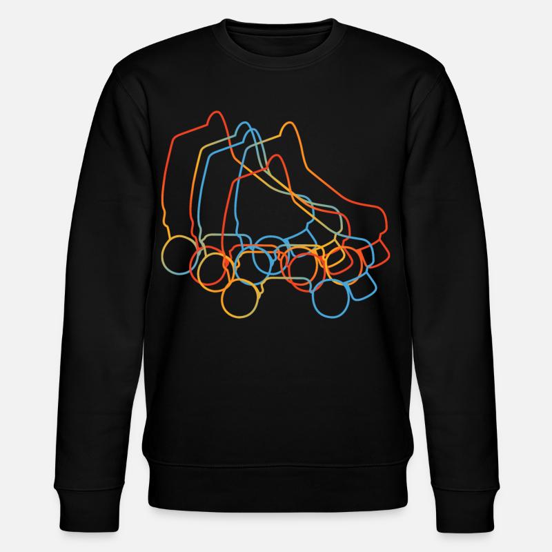 Retro Rollschuhe - Stanley/Stella Unisex Bio-Sweatshirt CHANGER  - Schwarz