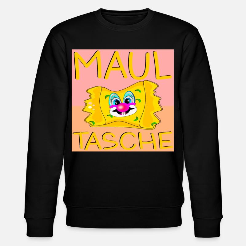 Maultasche Clown Gesicht - Stanley/Stella Unisex Bio-Sweatshirt CHANGER  - Schwarz
