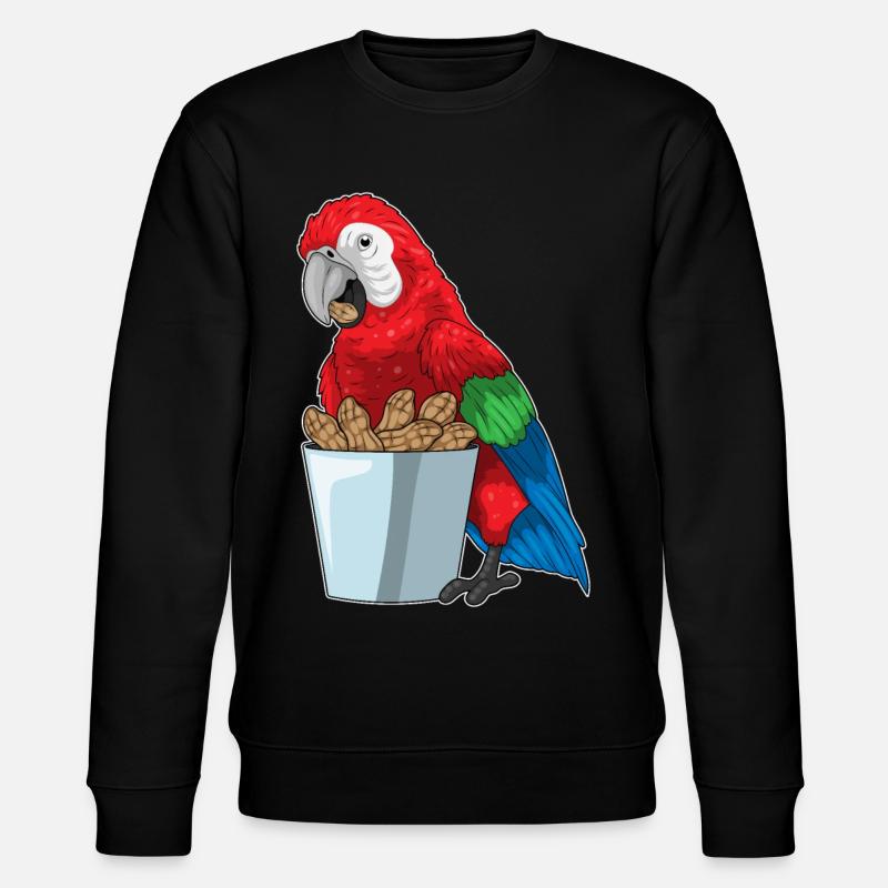 Parrot Peanut - Stanley/Stella CHANGER Unisex Organic Sweatshirt - black