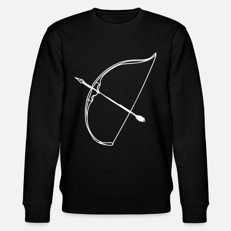 Pfeil und Bogen - Stanley/Stella Unisex Bio-Sweatshirt CHANGER  - Schwarz