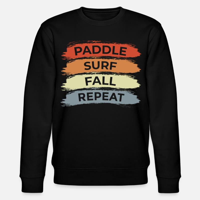 Surfing Spruch - Stanley/Stella Unisex Bio-Sweatshirt CHANGER  - Schwarz