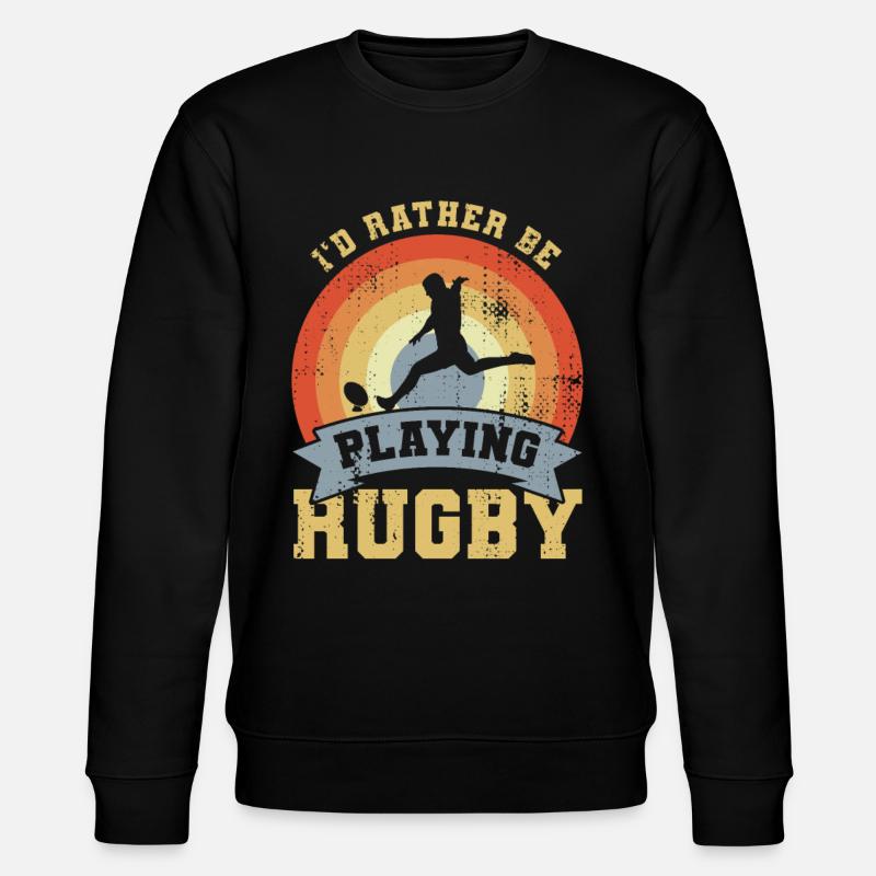 Rugby Witz - Stanley/Stella Unisex Bio-Sweatshirt CHANGER  - Schwarz