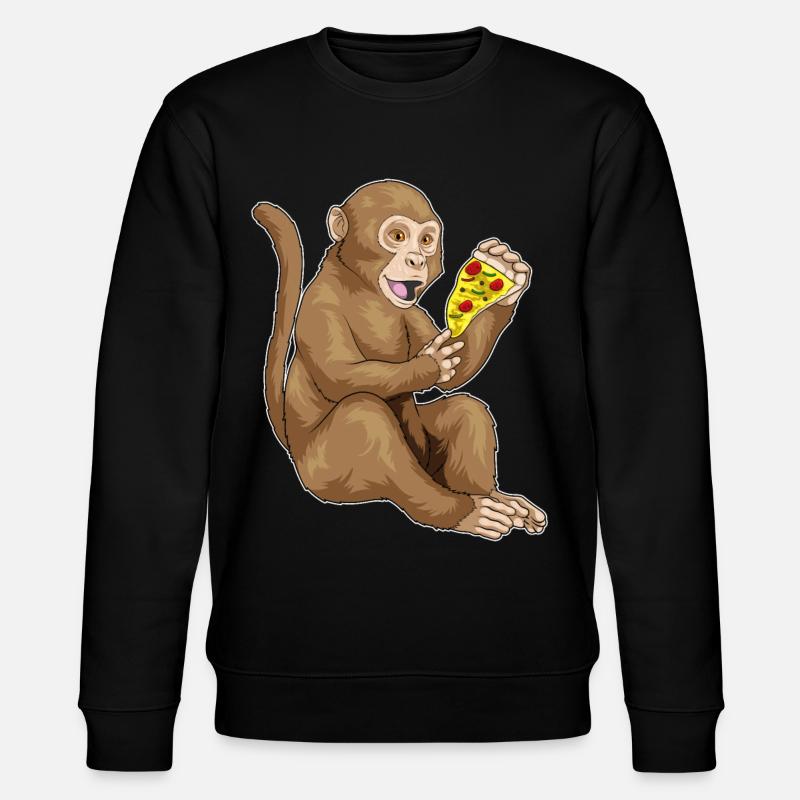 Monkey Pizza - Stanley/Stella CHANGER Unisex Organic Sweatshirt - black