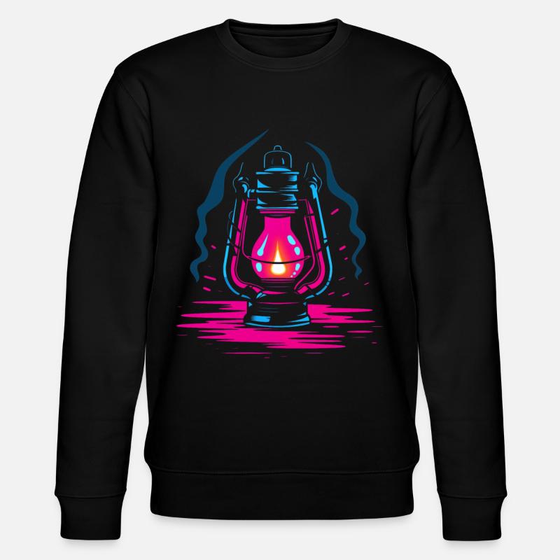 Öllampe Retro Look - Stanley/Stella Unisex Bio-Sweatshirt CHANGER  - Schwarz