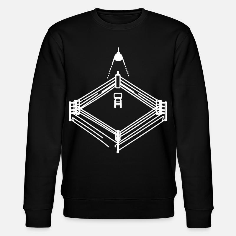 Dessin de ring de boxe - Sweat bio CHANGER Stanley/Stella Unisexe - noir