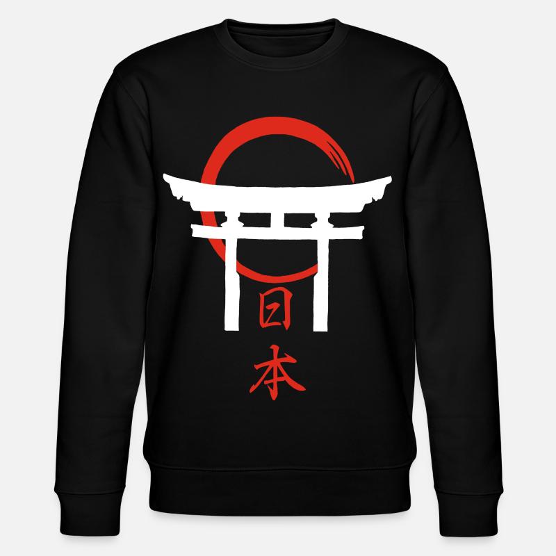 Torii-Tor (Weiß) - Stanley/Stella Unisex Bio-Sweatshirt CHANGER  - Schwarz