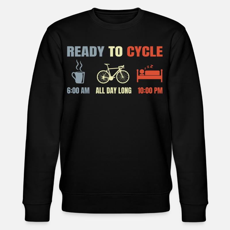 Radfahrer Zeitplan - Stanley/Stella Unisex Bio-Sweatshirt CHANGER  - Schwarz