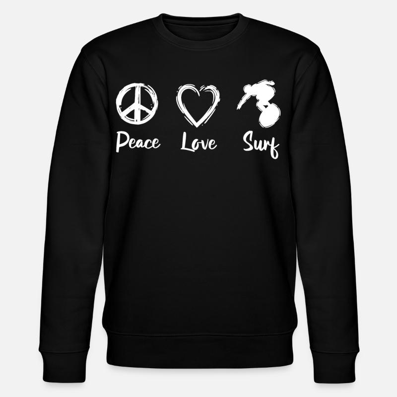 Paix Amour Surf - Sweat bio CHANGER Stanley/Stella Unisexe - noir