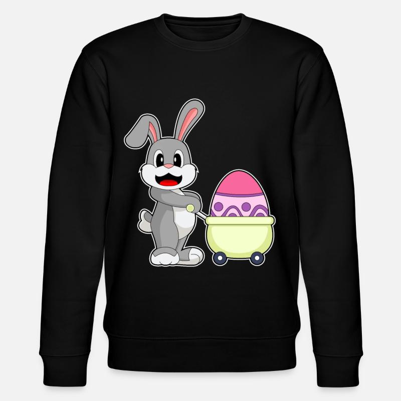 Hase Ostern Einkaufen - Stanley/Stella Unisex Bio-Sweatshirt CHANGER - Schwarz