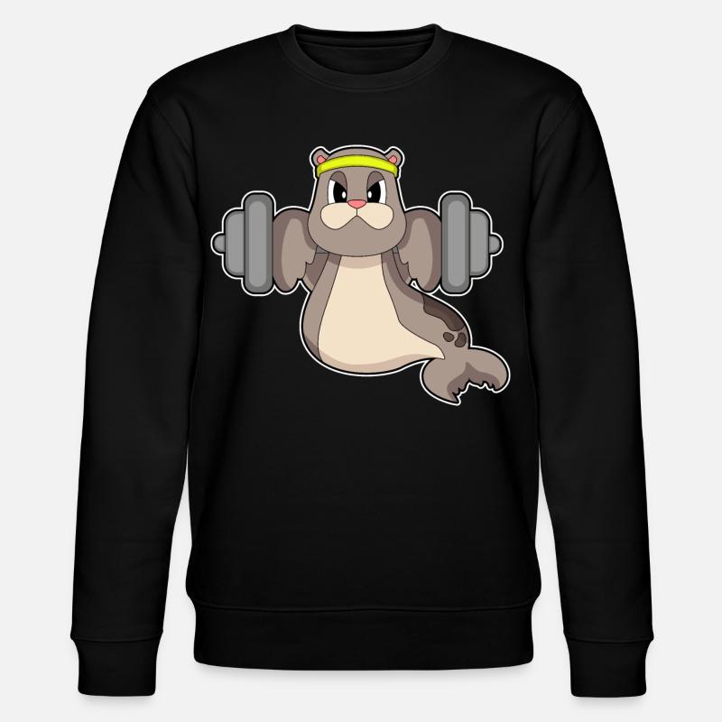 Seal Bodybuilder Haltère Musculation - Sweat bio CHANGER Stanley/Stella Unisexe - noir