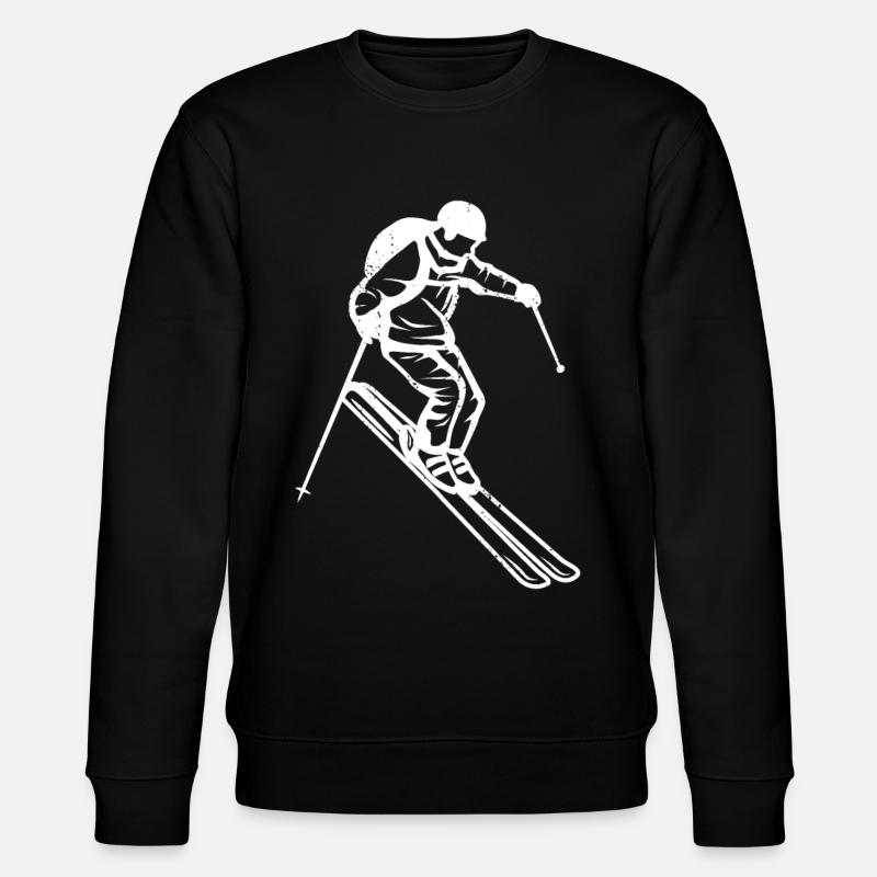 Dessin de skieur - Sweat bio CHANGER Stanley/Stella Unisexe - noir