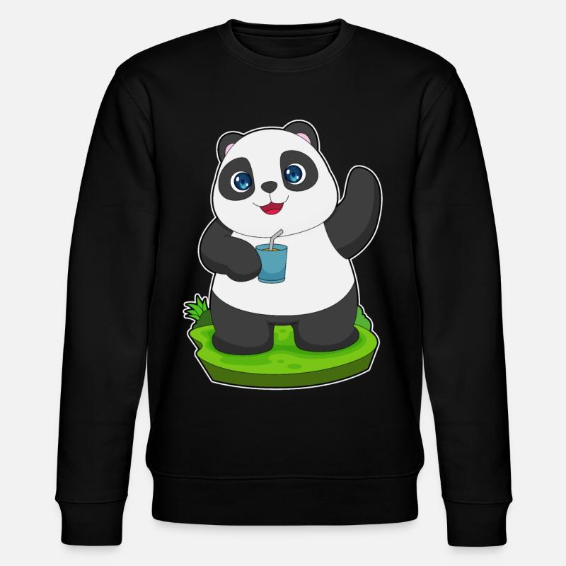 Panda Saft - Stanley/Stella Unisex Bio-Sweatshirt CHANGER  - Schwarz