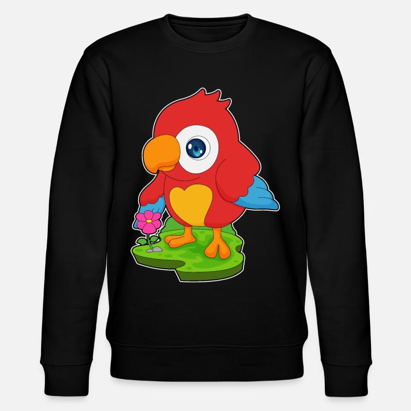 Papagei Blume - Stanley/Stella Unisex Bio-Sweatshirt CHANGER  - Schwarz