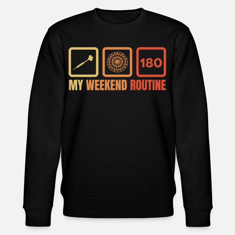 Darts Players Weekend Routine - Stanley/Stella CHANGER Unisex Organic Sweatshirt - black