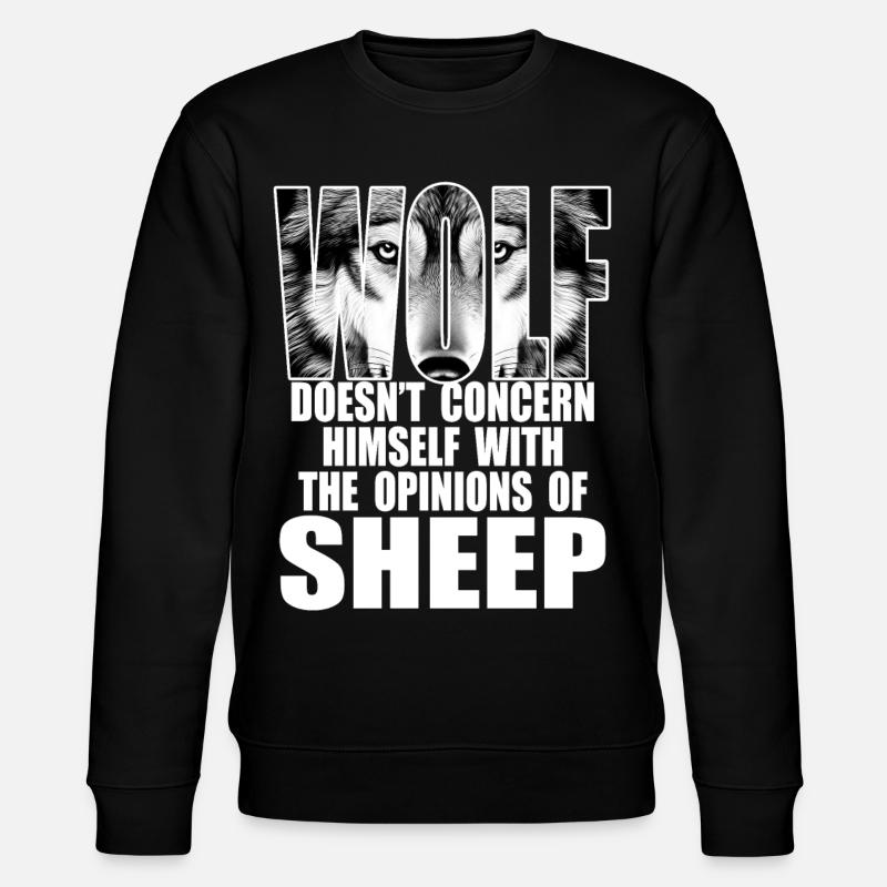 Loup, fort et indépendant - Sweat bio CHANGER Stanley/Stella Unisexe - noir
