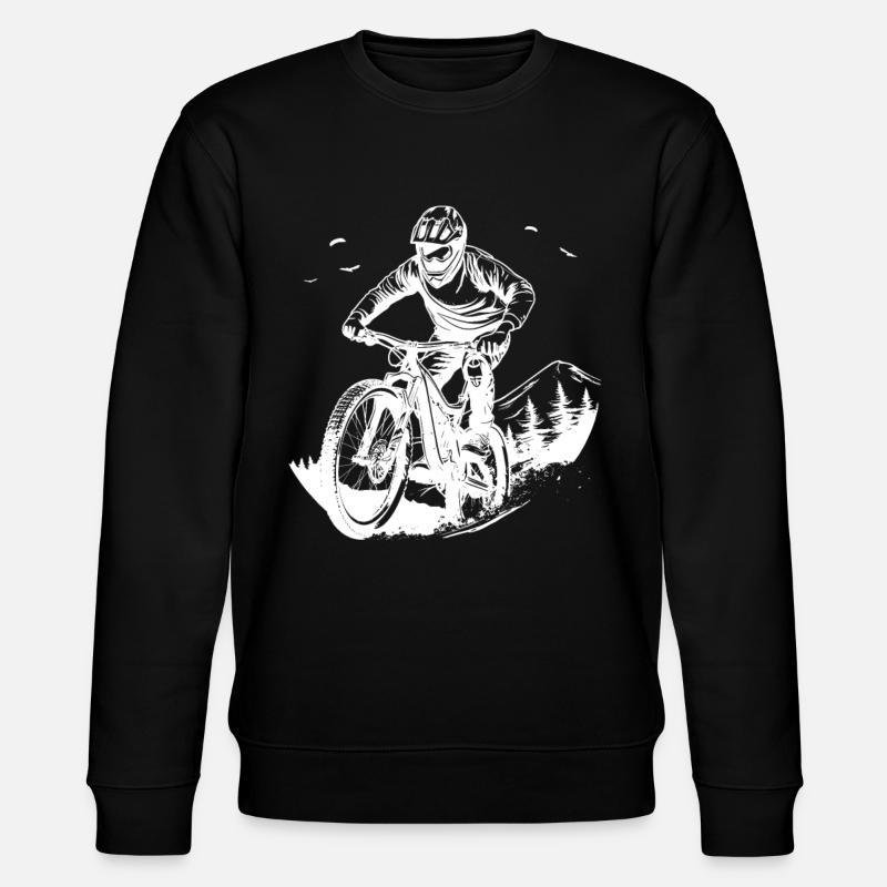 Mountain Biking Sketch - Stanley/Stella CHANGER Unisex Organic Sweatshirt - black