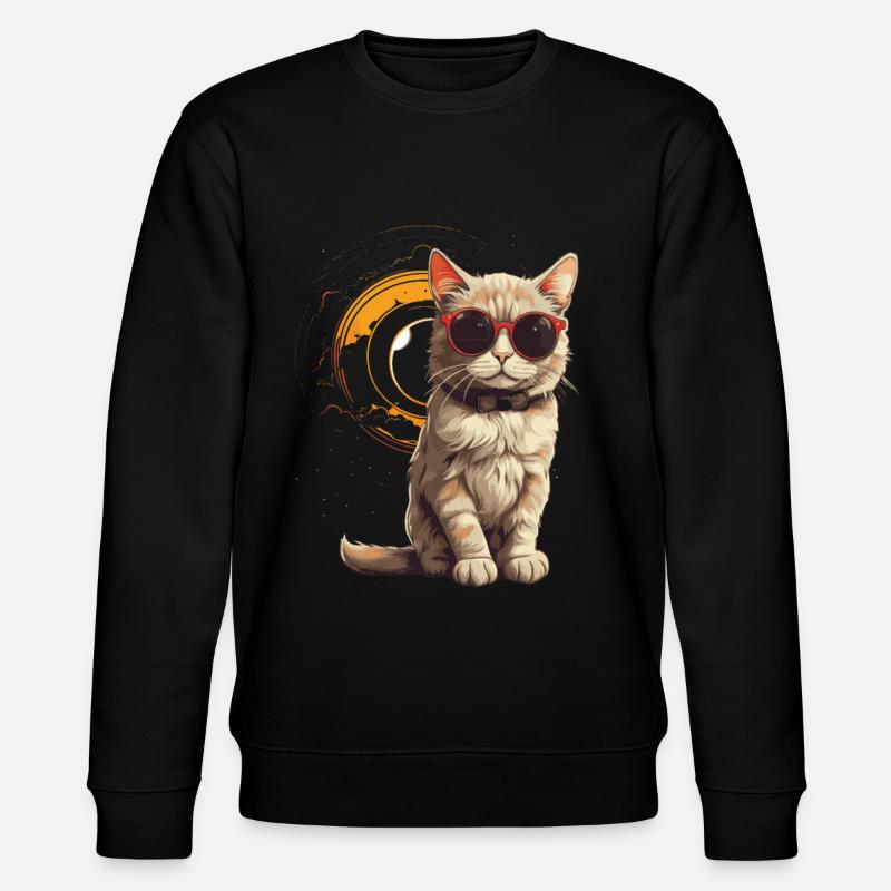 SOLAR ECLIPSE ASTRONOMY LOVERS - Stanley/Stella CHANGER Unisex Organic Sweatshirt - black