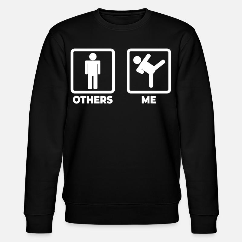 Karate Strichmännchen - Stanley/Stella Unisex Bio-Sweatshirt CHANGER  - Schwarz