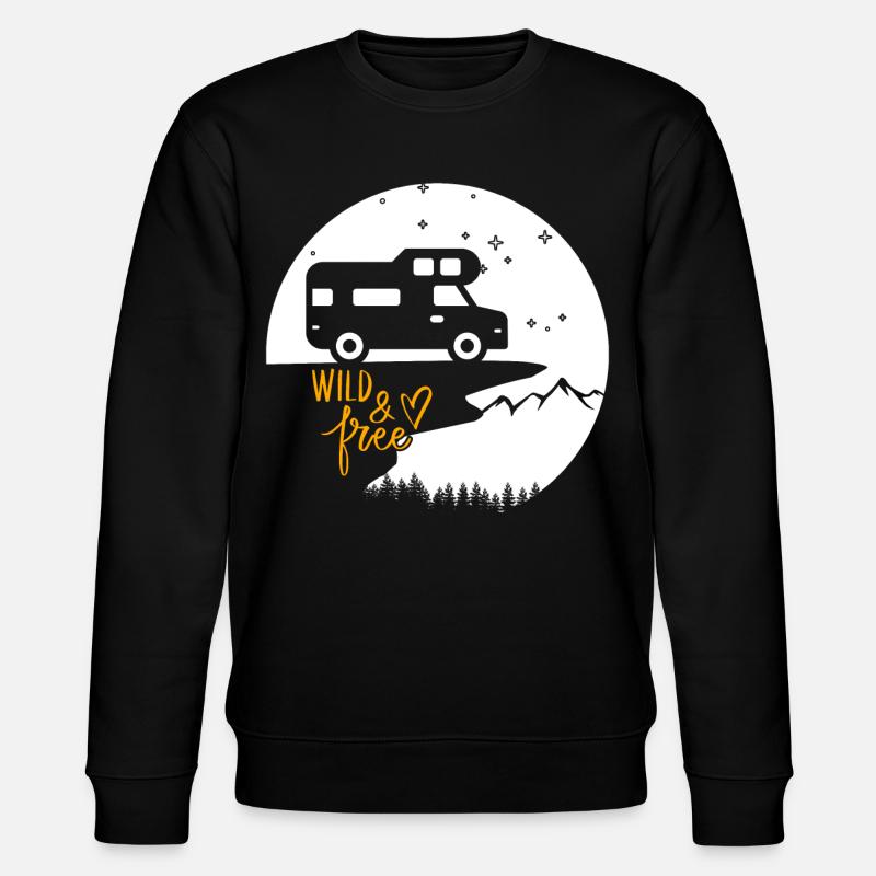 Vanlife & Camper Lifestyle Design - Stanley/Stella Unisex Bio-Sweatshirt CHANGER  - Schwarz