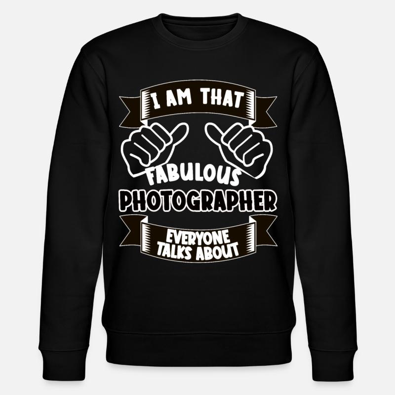 Fotograf Lustiger Spruch Geschenkidee - Stanley/Stella Unisex Bio-Sweatshirt CHANGER  - Schwarz