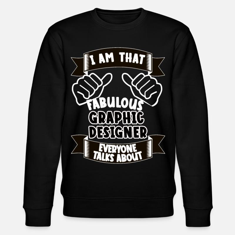 Grafikdesigner Lustiger Spruch Geschenk - Stanley/Stella Unisex Bio-Sweatshirt CHANGER  - Schwarz