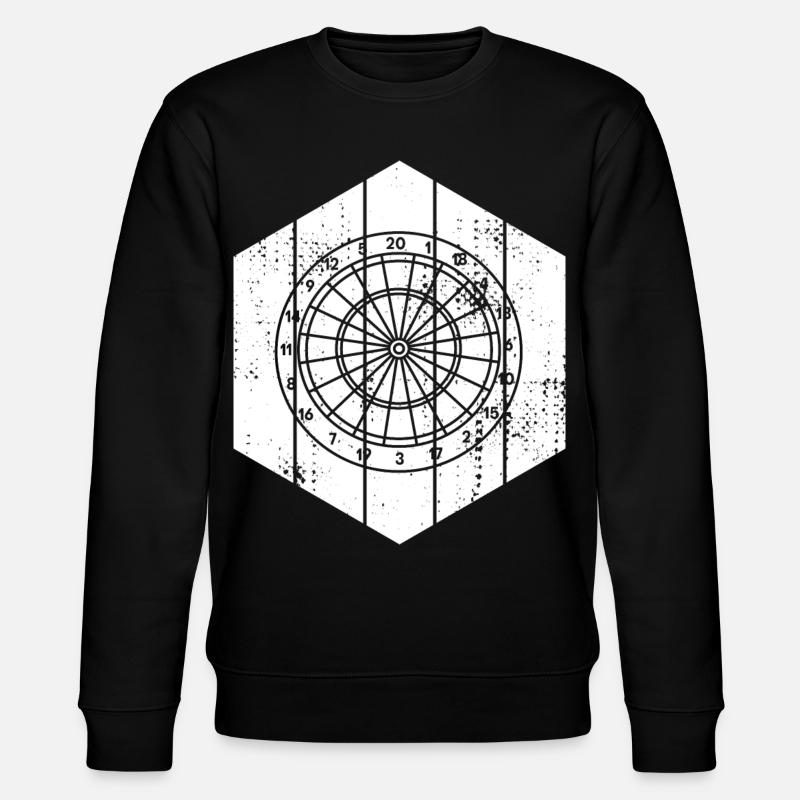 Dartboard Zeichnung - Stanley/Stella Unisex Bio-Sweatshirt CHANGER  - Schwarz