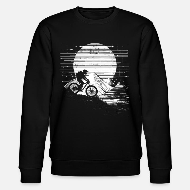 Mountainbiker Skizze - Stanley/Stella Unisex Bio-Sweatshirt CHANGER - Schwarz