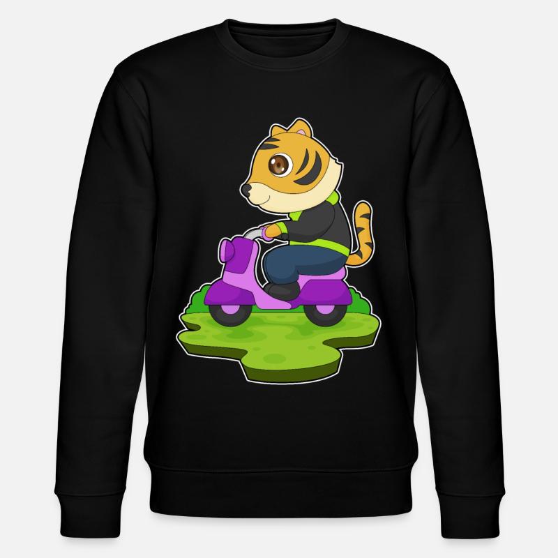 Tiger Motorroller - Stanley/Stella Unisex Bio-Sweatshirt CHANGER - Schwarz