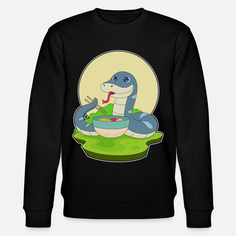 Cuisinière serpent cuisine de ramen - Sweat bio CHANGER Stanley/Stella Unisexe - noir