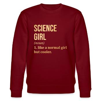 Wissenschaft - Stanley/Stella Unisex Bio-Sweatshirt CHANGER  - Burgunderrot - Vorne - Nik (191cm) & Marisol (170cm)