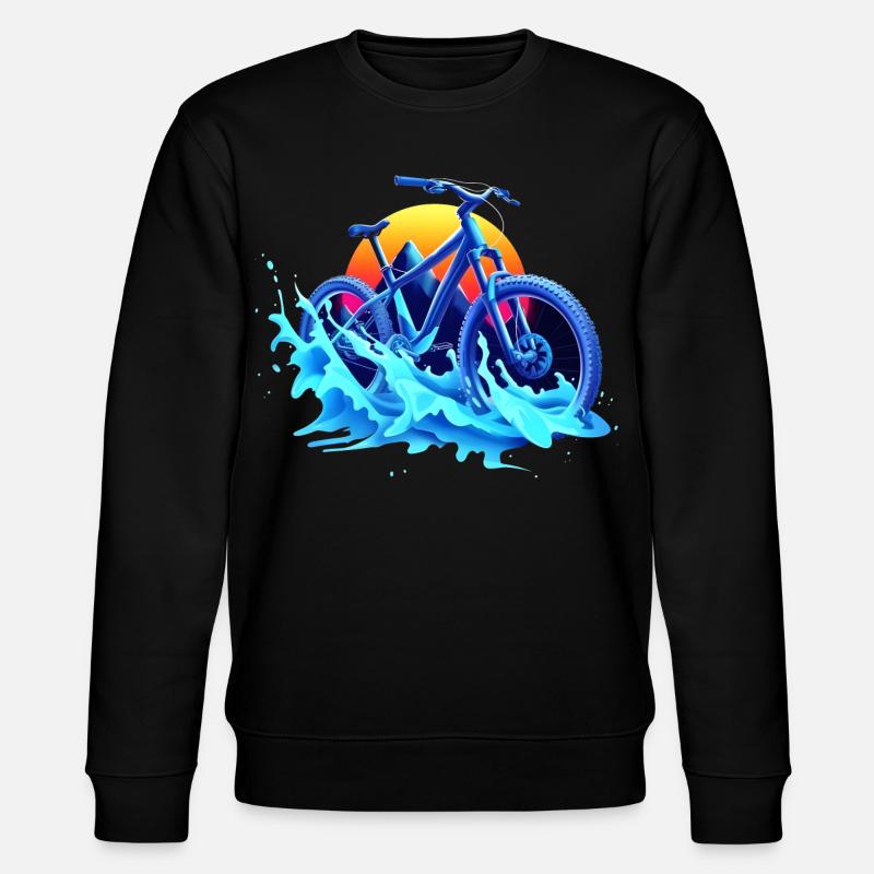 Mountainbiken Vaporwave - Stanley/Stella Unisex Bio-Sweatshirt CHANGER  - Schwarz