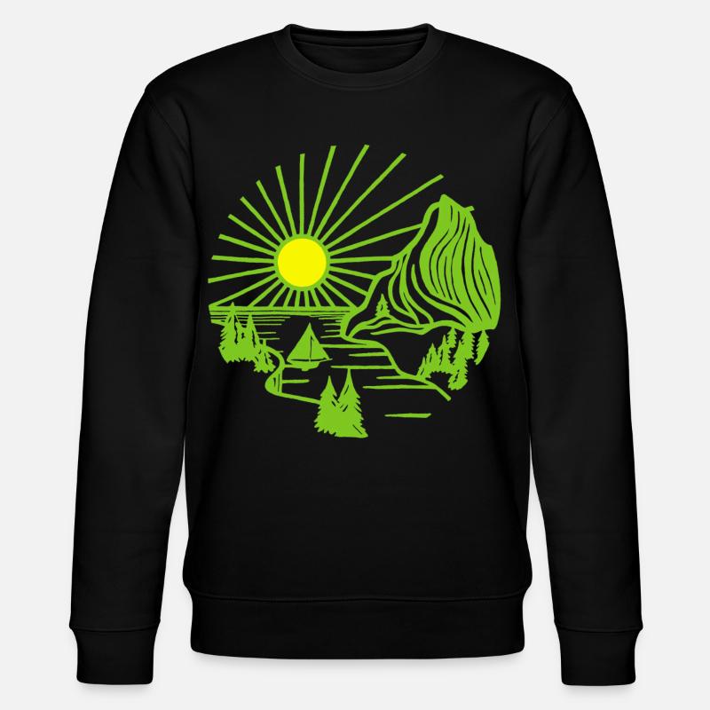 Paysage de vacances (vert) - Sweat bio CHANGER Stanley/Stella Unisexe - noir