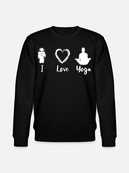 I Love Yoga - Stanley/Stella CHANGER Unisex Organic Sweatshirt - black