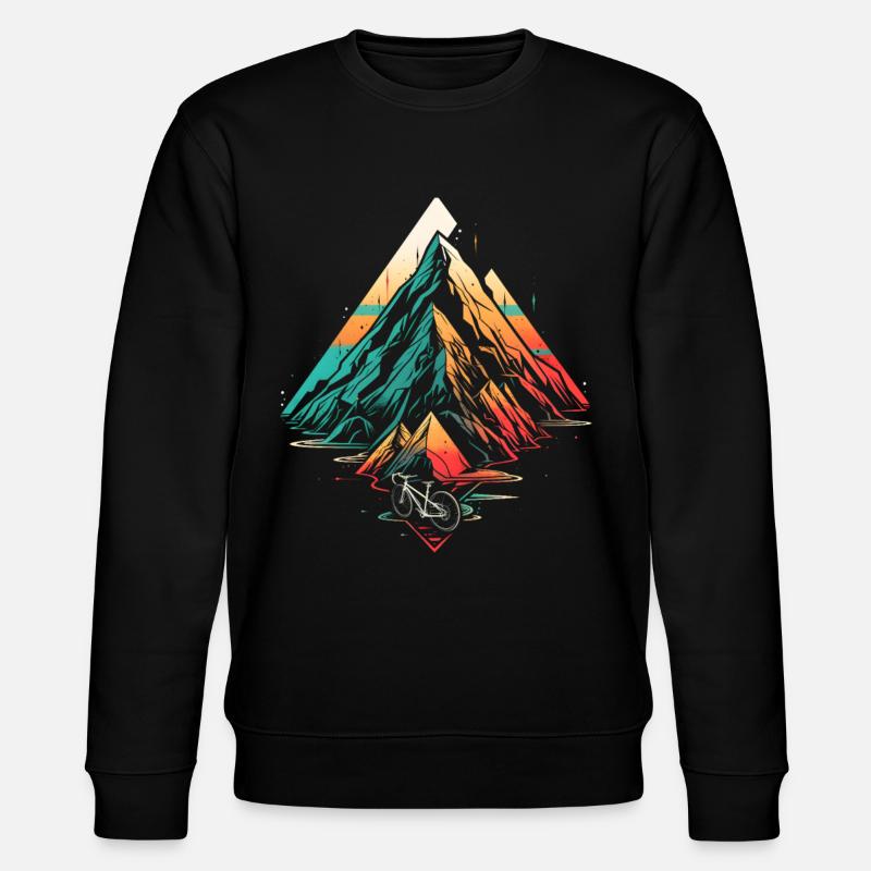 Mountainbiking Steamwave - Stanley/Stella Unisex Bio-Sweatshirt CHANGER  - Schwarz