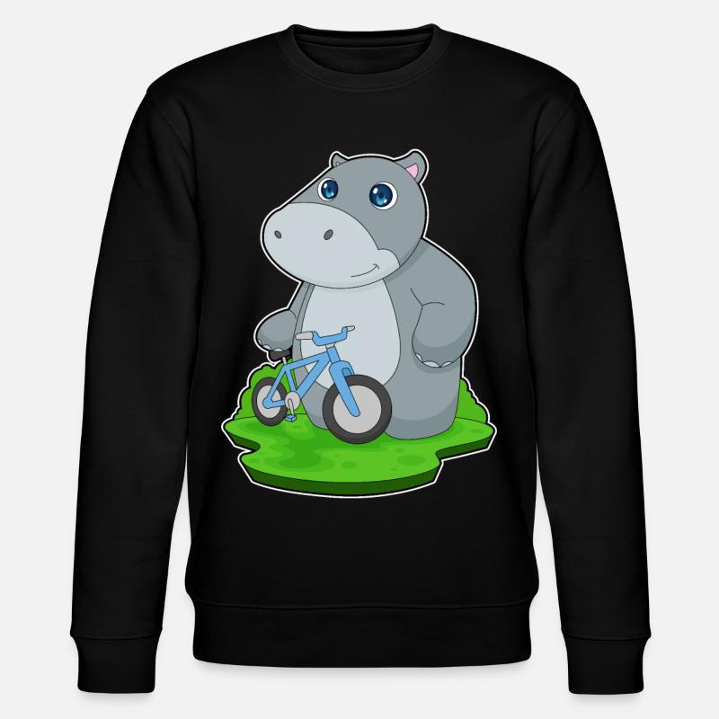 Hippopotame Bicyclette - Sweat bio CHANGER Stanley/Stella Unisexe - noir