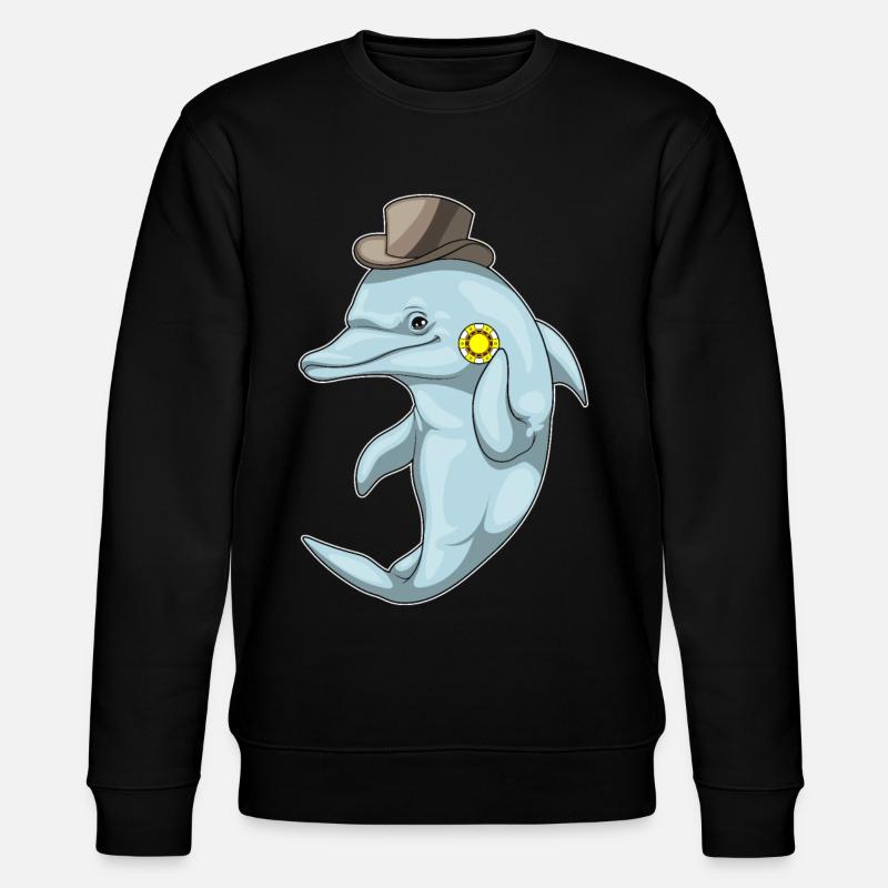 Delfin Poker Pokerchips - Stanley/Stella Unisex Bio-Sweatshirt CHANGER  - Schwarz