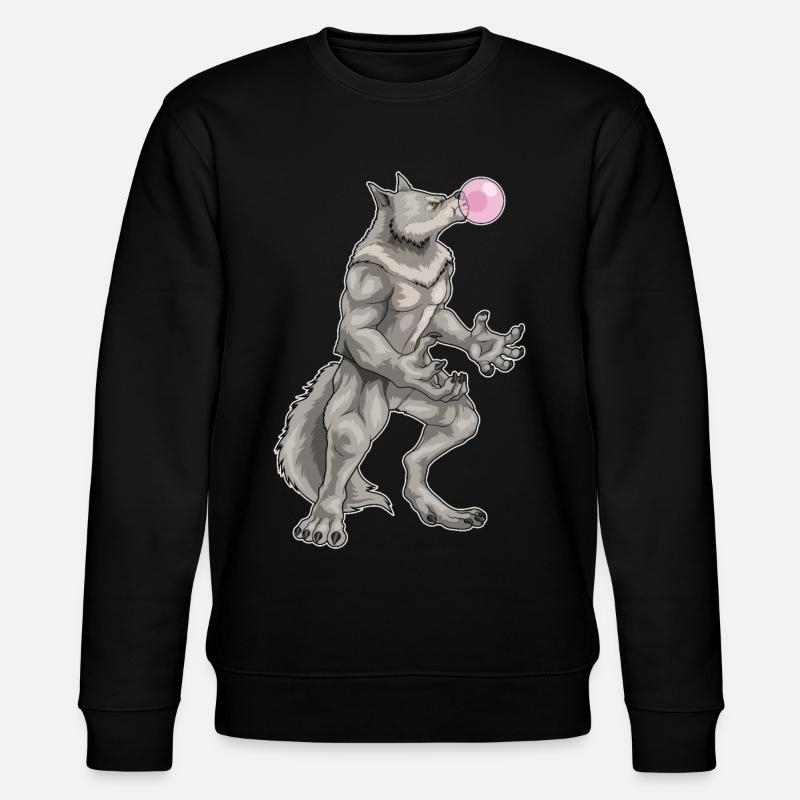 Loup-garou Halloween chewing-gum - Sweat bio CHANGER Stanley/Stella Unisexe - noir