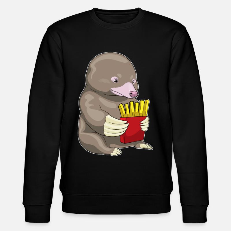 Maulwurf Pommes frites - Stanley/Stella Unisex Bio-Sweatshirt CHANGER  - Schwarz