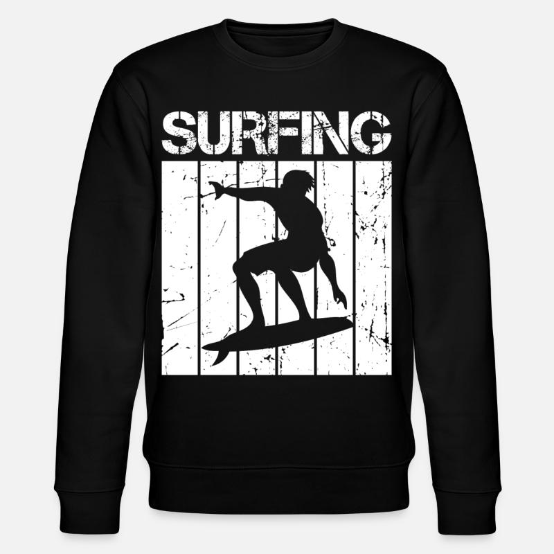 Retro Surfer - Stanley/Stella Unisex Bio-Sweatshirt CHANGER  - Schwarz