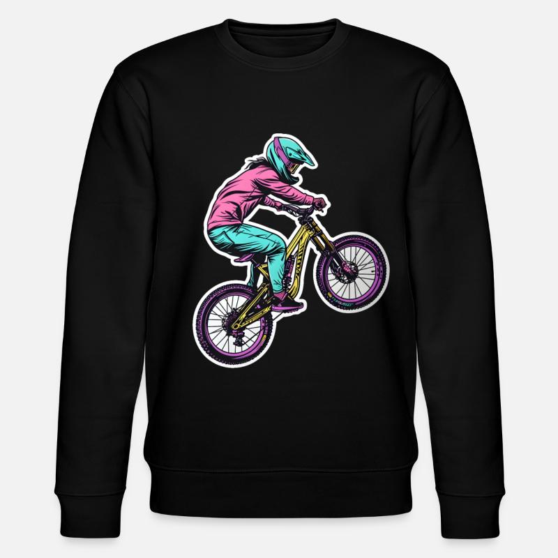 Mountainbikerin - Stanley/Stella Unisex Bio-Sweatshirt CHANGER  - Schwarz