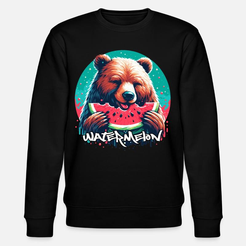 Pastèque ours cadeau délicieux - Sweat bio CHANGER Stanley/Stella Unisexe - noir