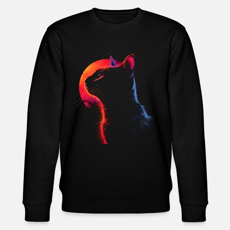 Chat Look rétro - Sweat bio CHANGER Stanley/Stella Unisexe - noir