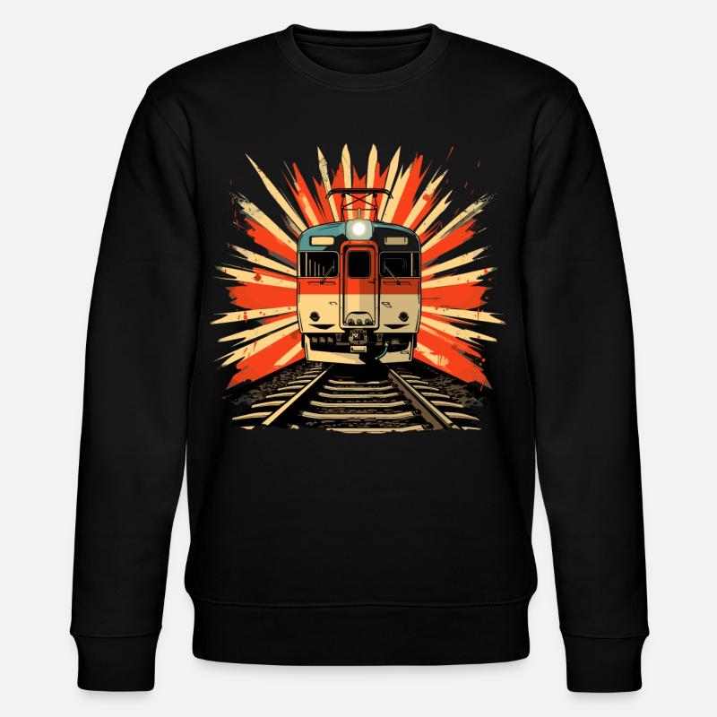 Illustration de chemin de fer - Sweat bio CHANGER Stanley/Stella Unisexe - noir