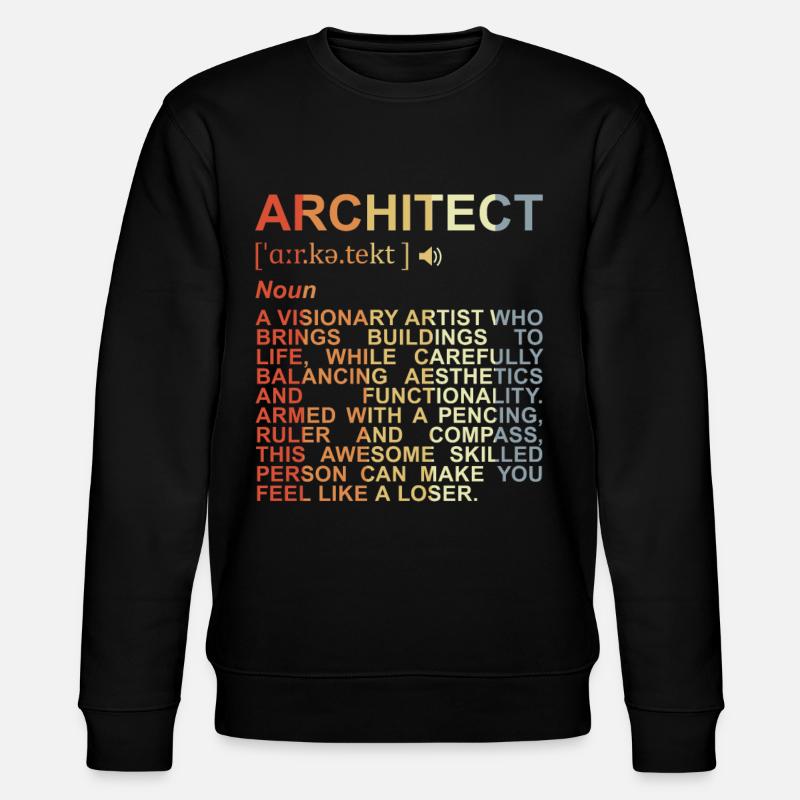 Architekt Begriffserklärung - Stanley/Stella Unisex Bio-Sweatshirt CHANGER  - Schwarz