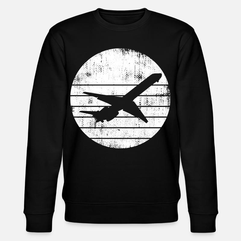 Dessin d’avion - Sweat bio CHANGER Stanley/Stella Unisexe - noir