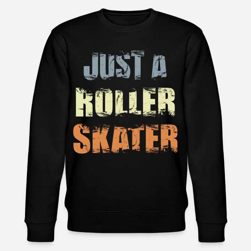 Lustiger Rollschuhläufer - Stanley/Stella Unisex Bio-Sweatshirt CHANGER  - Schwarz