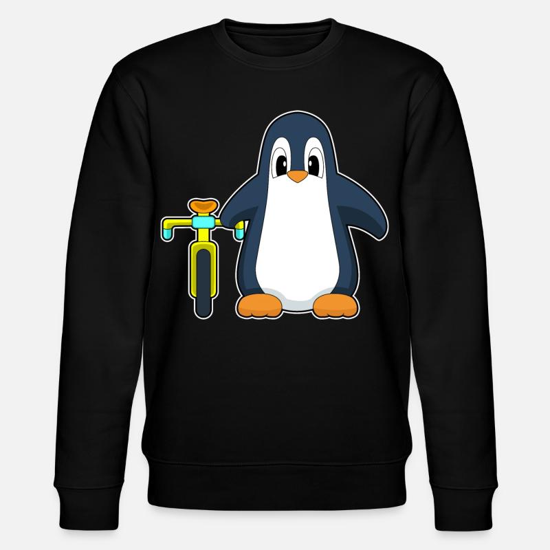 Pinguin Fahrrad - Stanley/Stella Unisex Bio-Sweatshirt CHANGER  - Schwarz