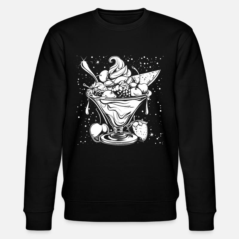 Dessin de coupe glacée - Sweat bio CHANGER Stanley/Stella Unisexe - noir