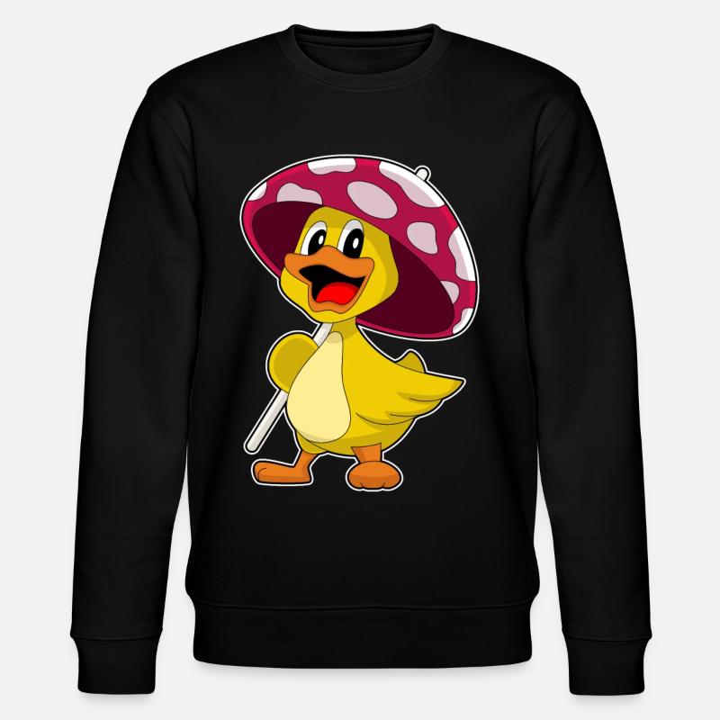 Ente Regenschirm - Stanley/Stella Unisex Bio-Sweatshirt CHANGER  - Schwarz